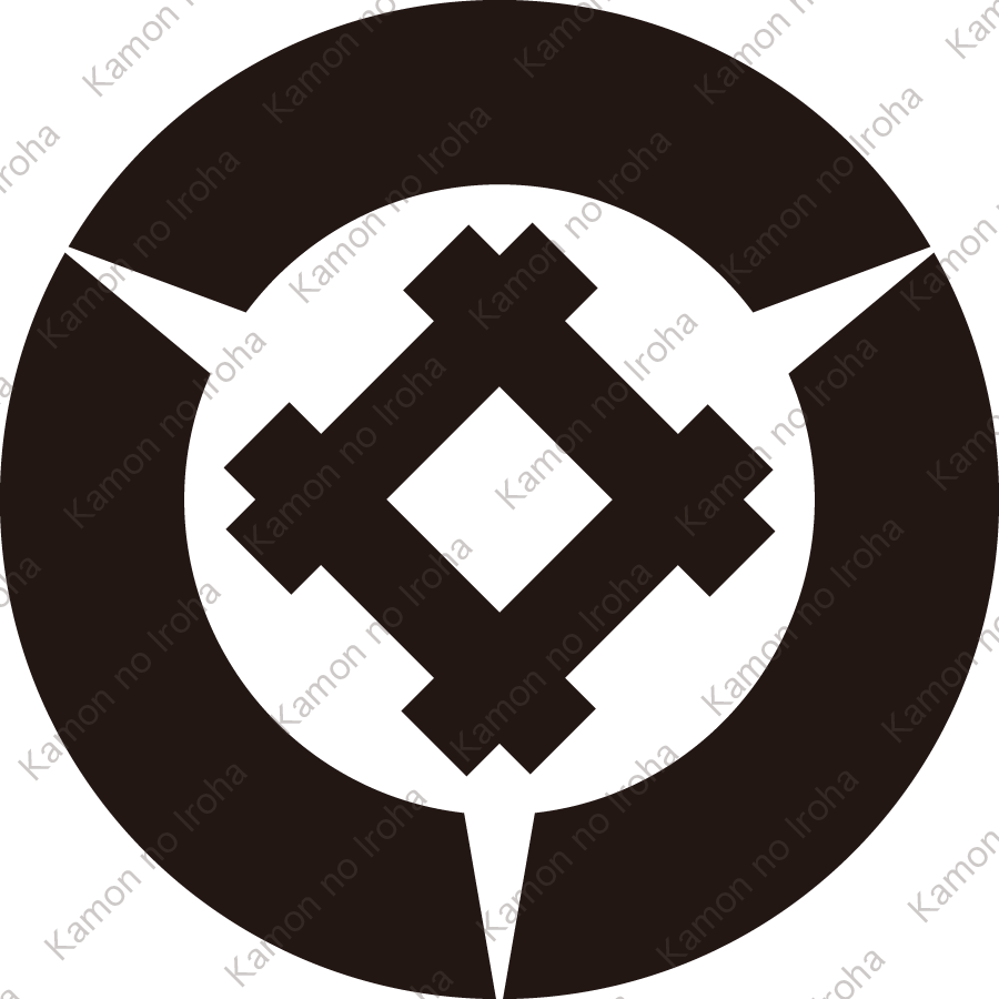 三つ地紙に井筒紋