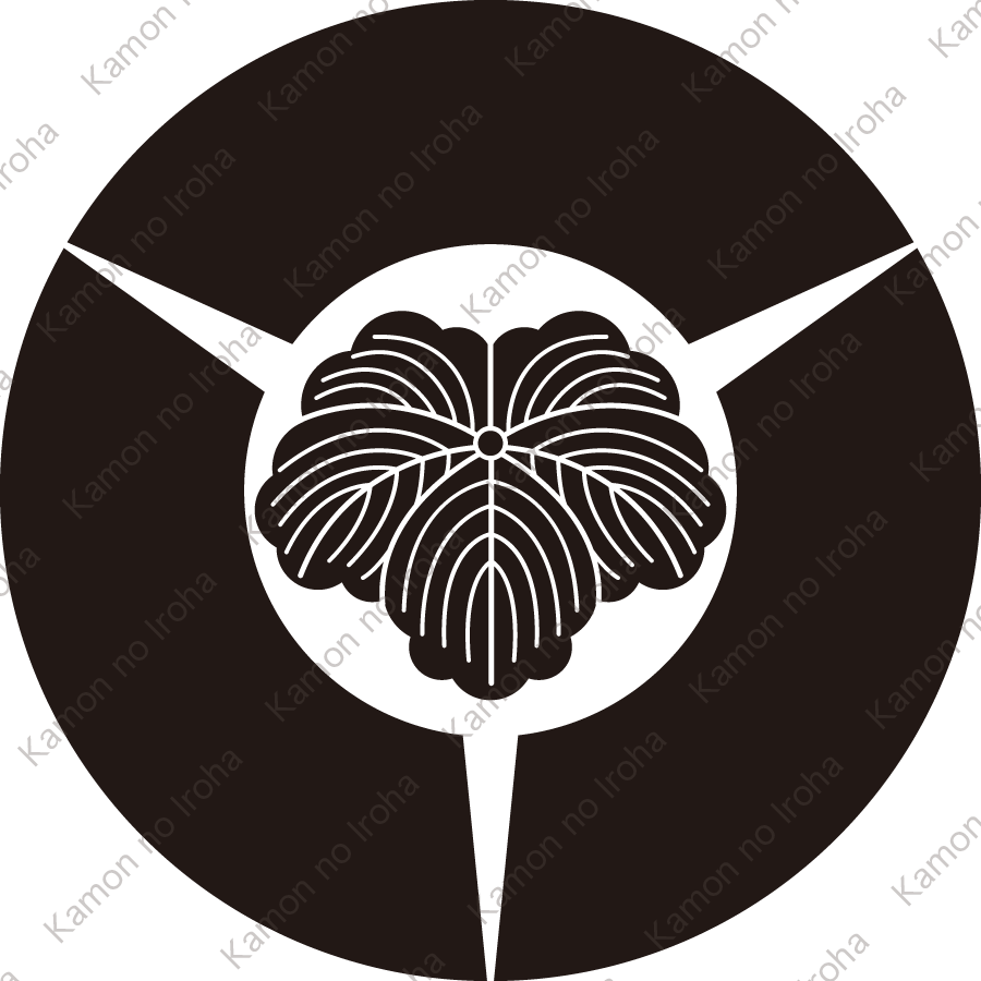 三つ地紙に蔦紋