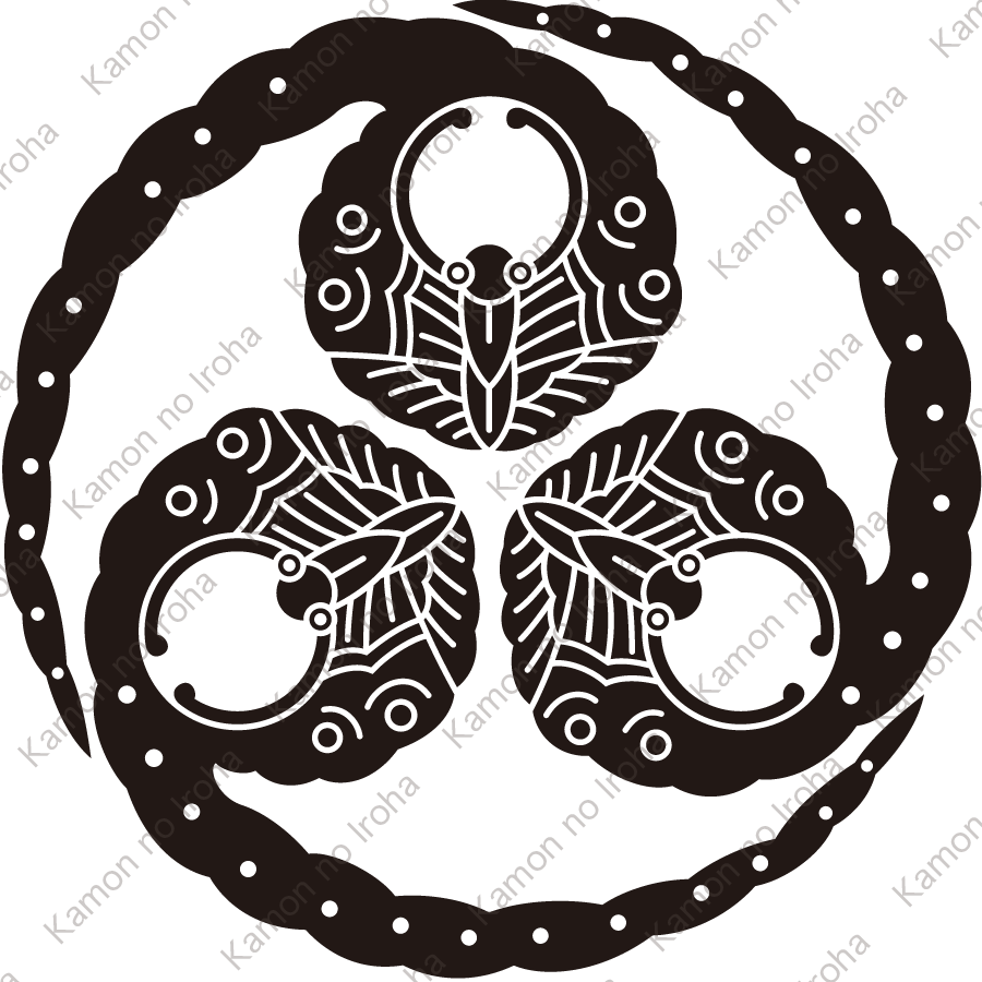 三つ浮線蝶巴紋