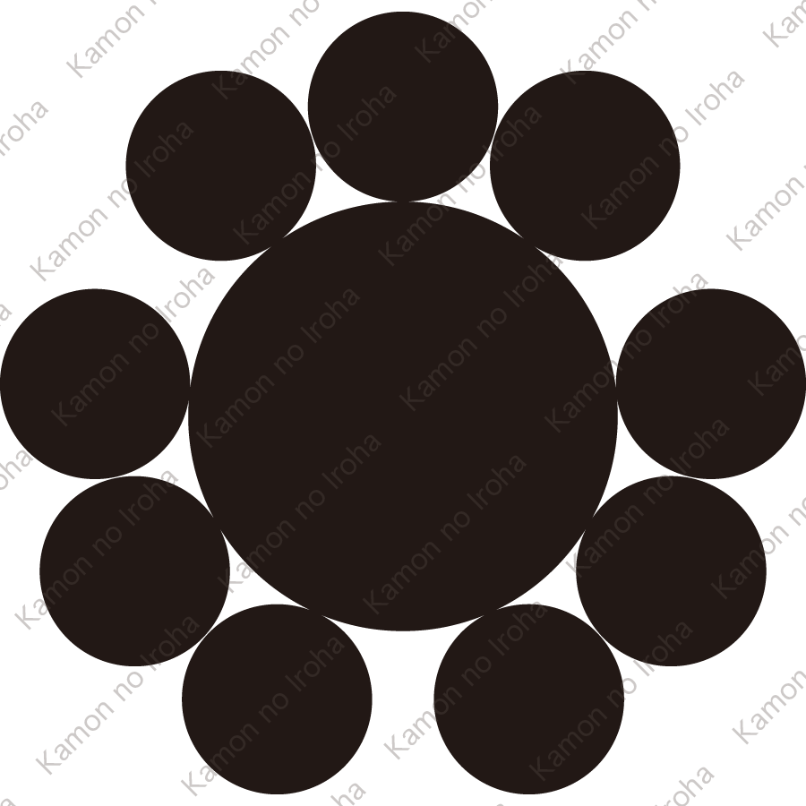 三つ離れ十曜紋