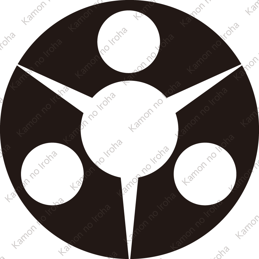 三つ日の丸地紙紋