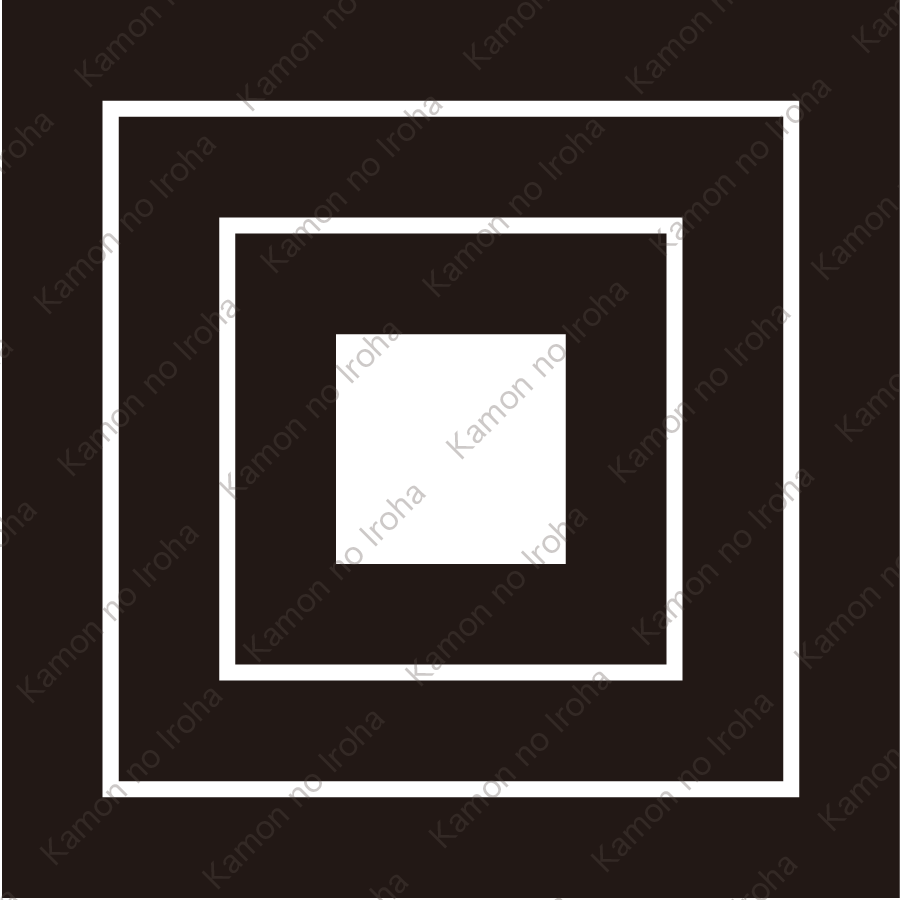 三つ入れ子枡紋