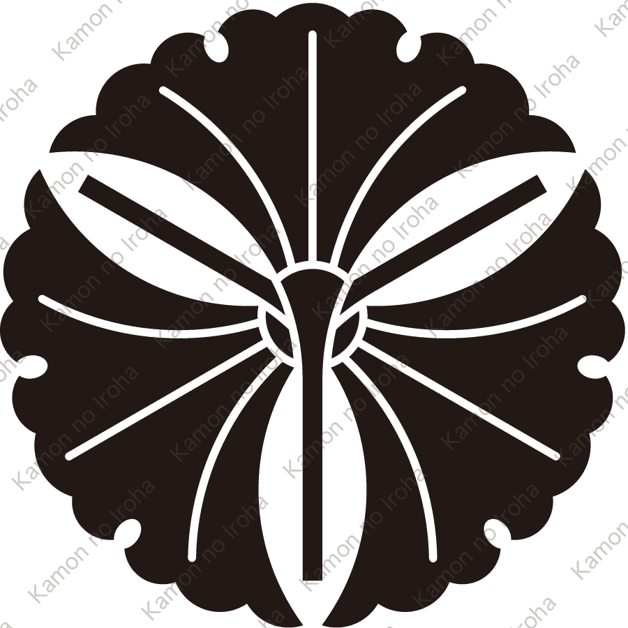 三つ軸違い銀杏紋