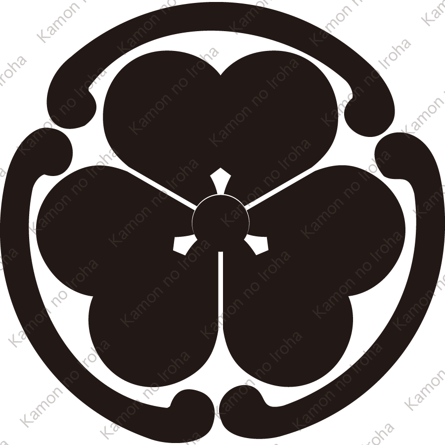 三つ鐶に片喰紋