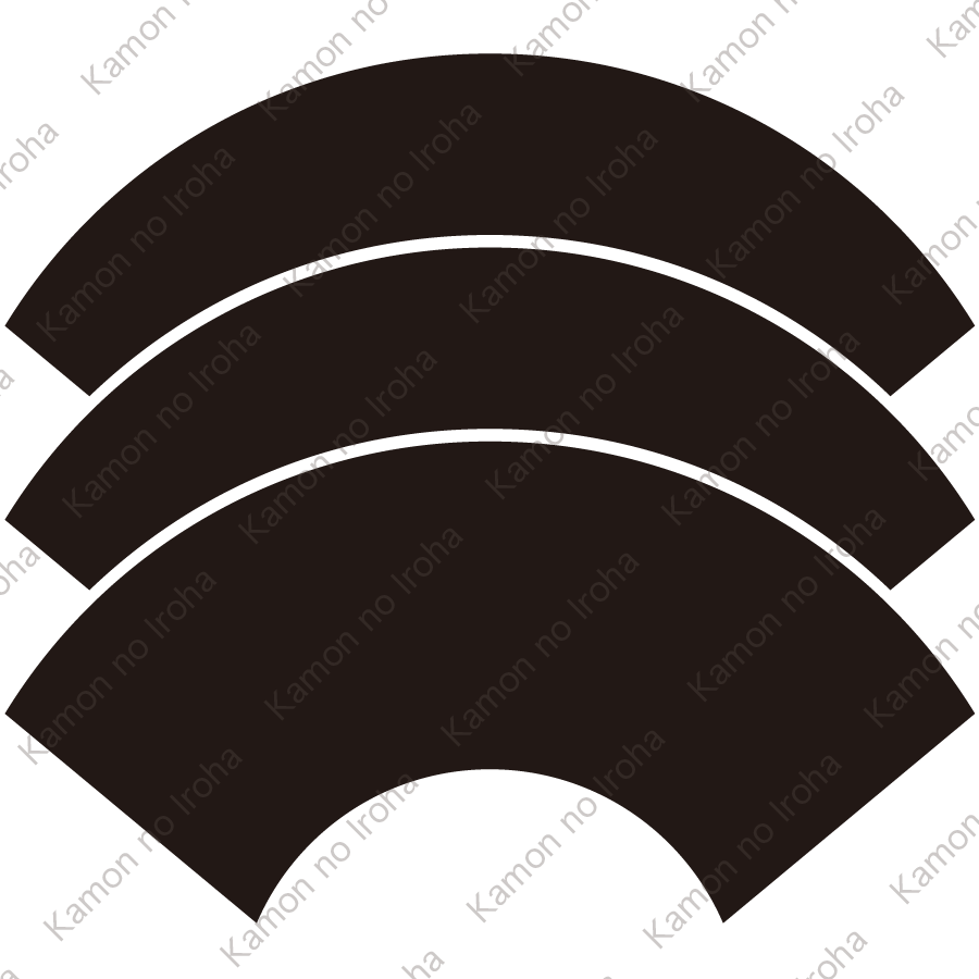 三つ重ね地紙紋