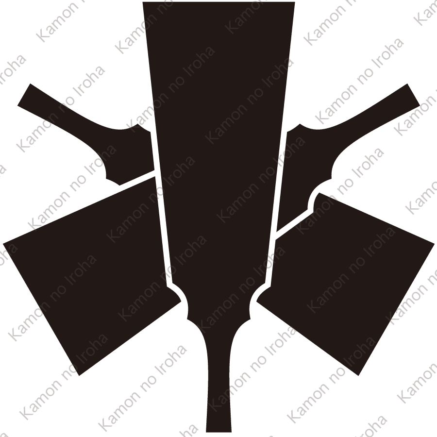 三つ重ね羽子板紋