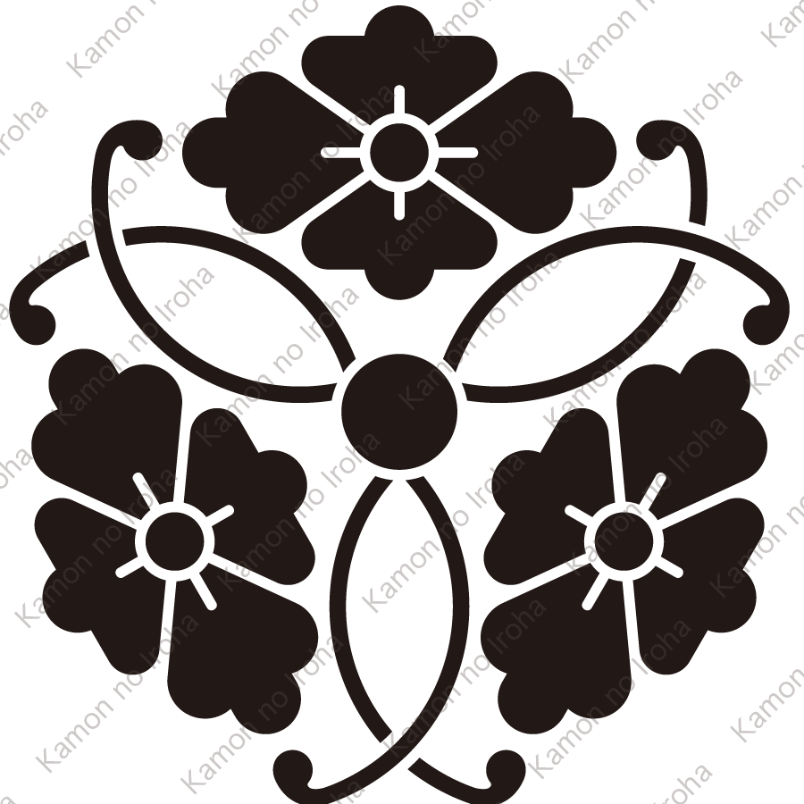 三つ変り蔓花菱紋