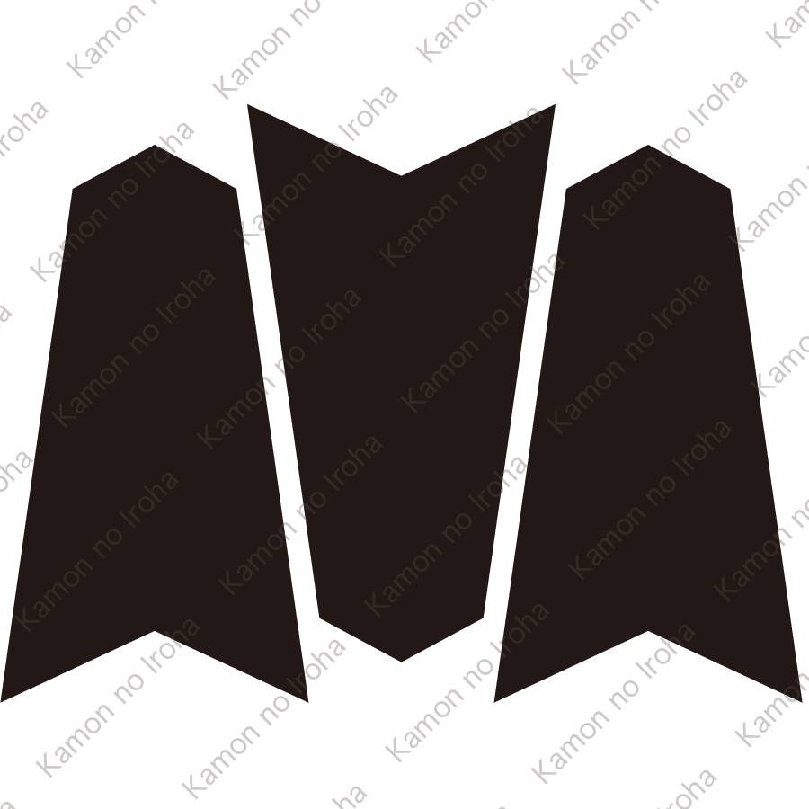 三つ組違い矢筈紋