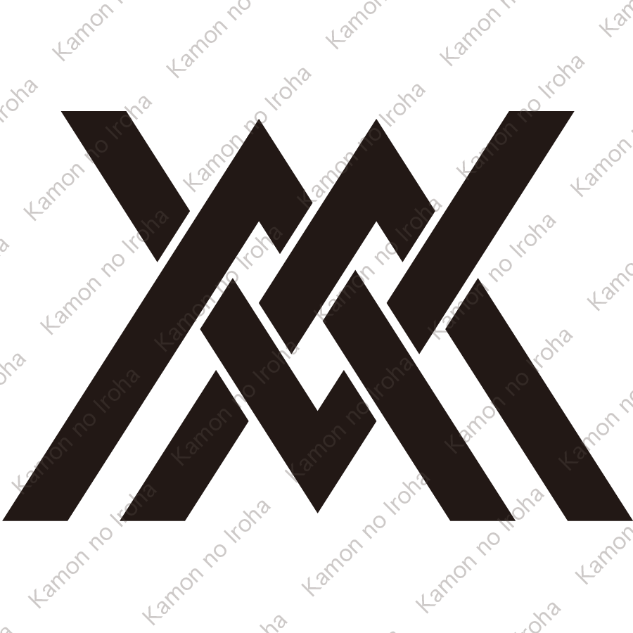 三つ組み違い山形紋