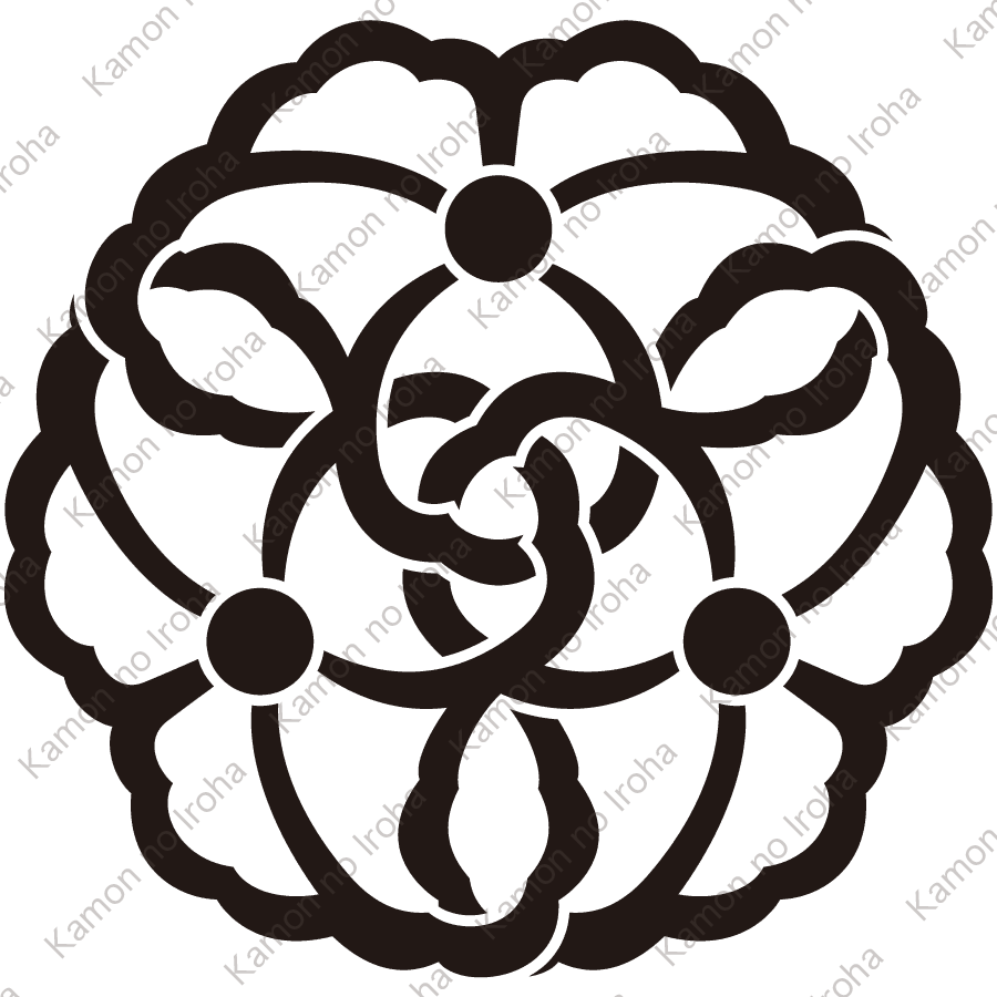 三つ組み中陰蔦紋