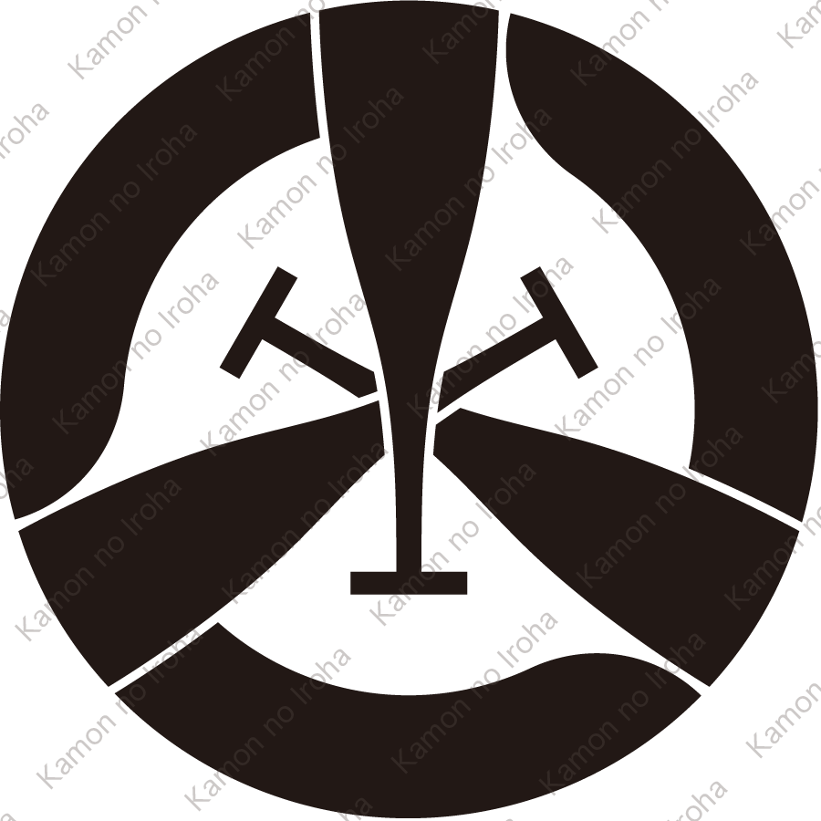 三つ組み櫂巴紋