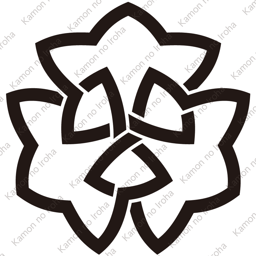 三つ組み桔梗紋