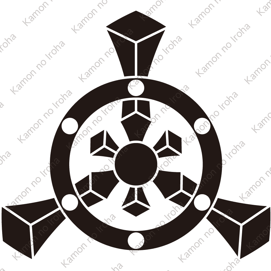 三つ又輪宝紋