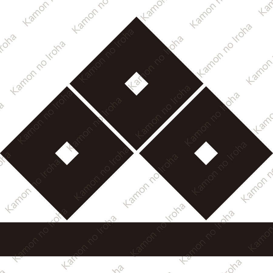 三つ目に一つ引き紋
