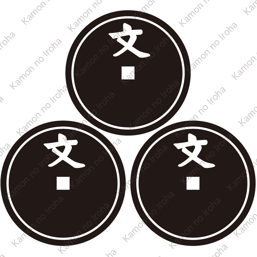 三つ盛り文銭紋