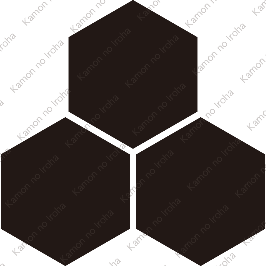 三つ盛り日向亀甲紋