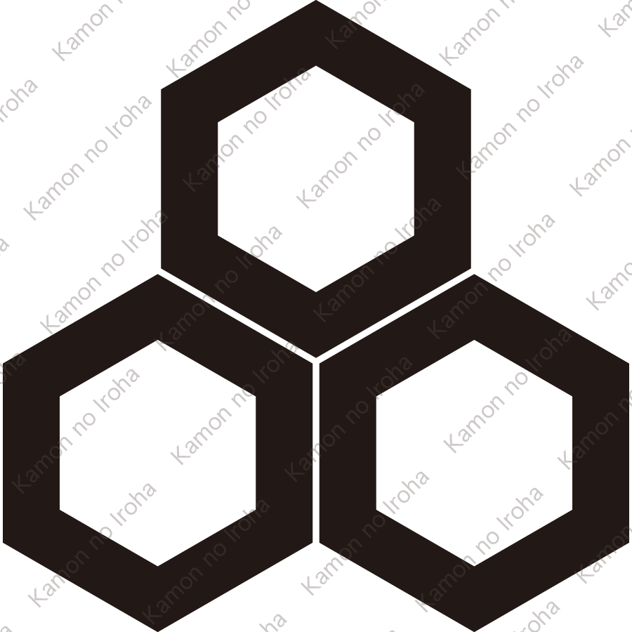 三つ盛り一重亀甲紋