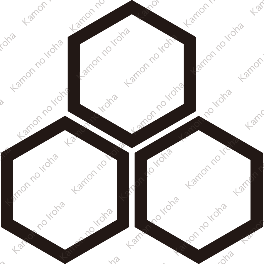 三つ盛り細一重亀甲紋