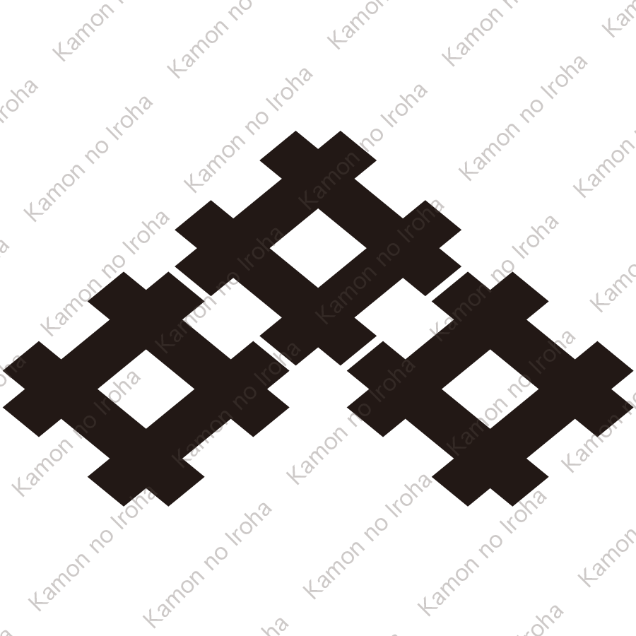 三つ盛り井桁紋