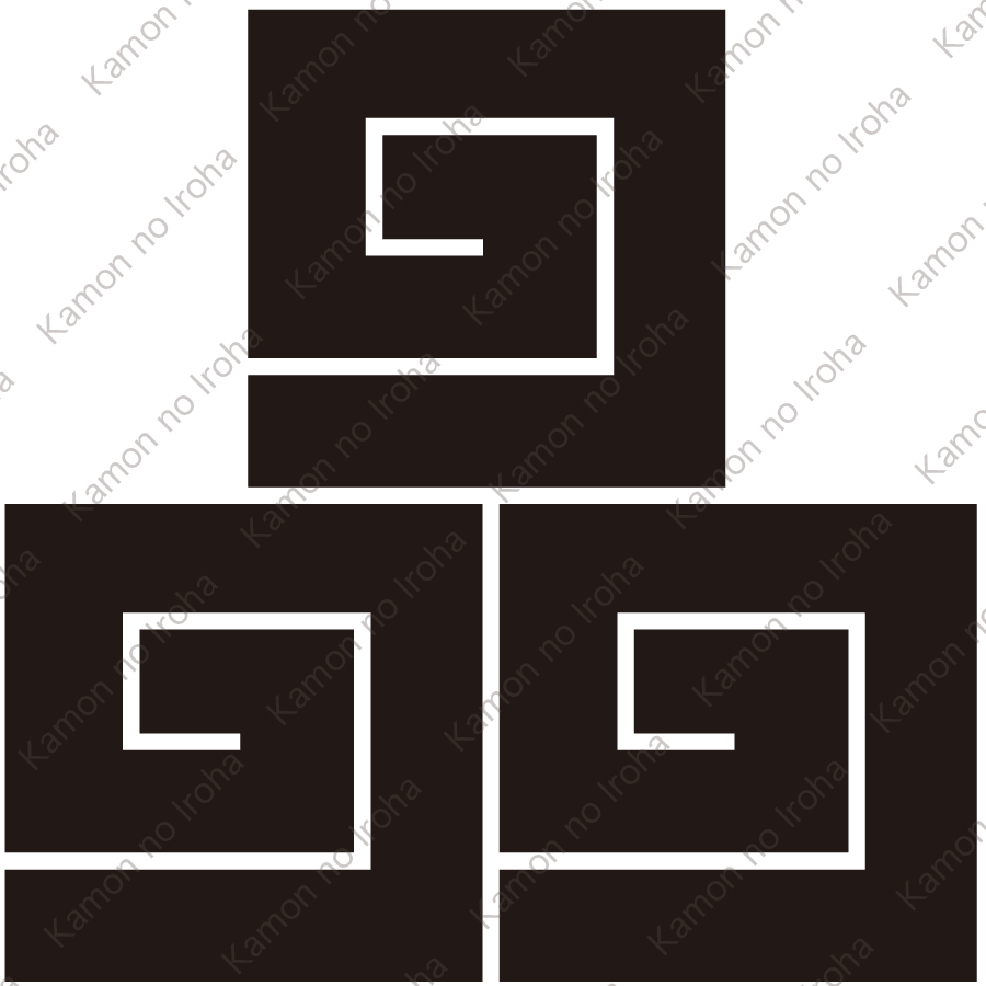 三つ盛り稲妻紋
