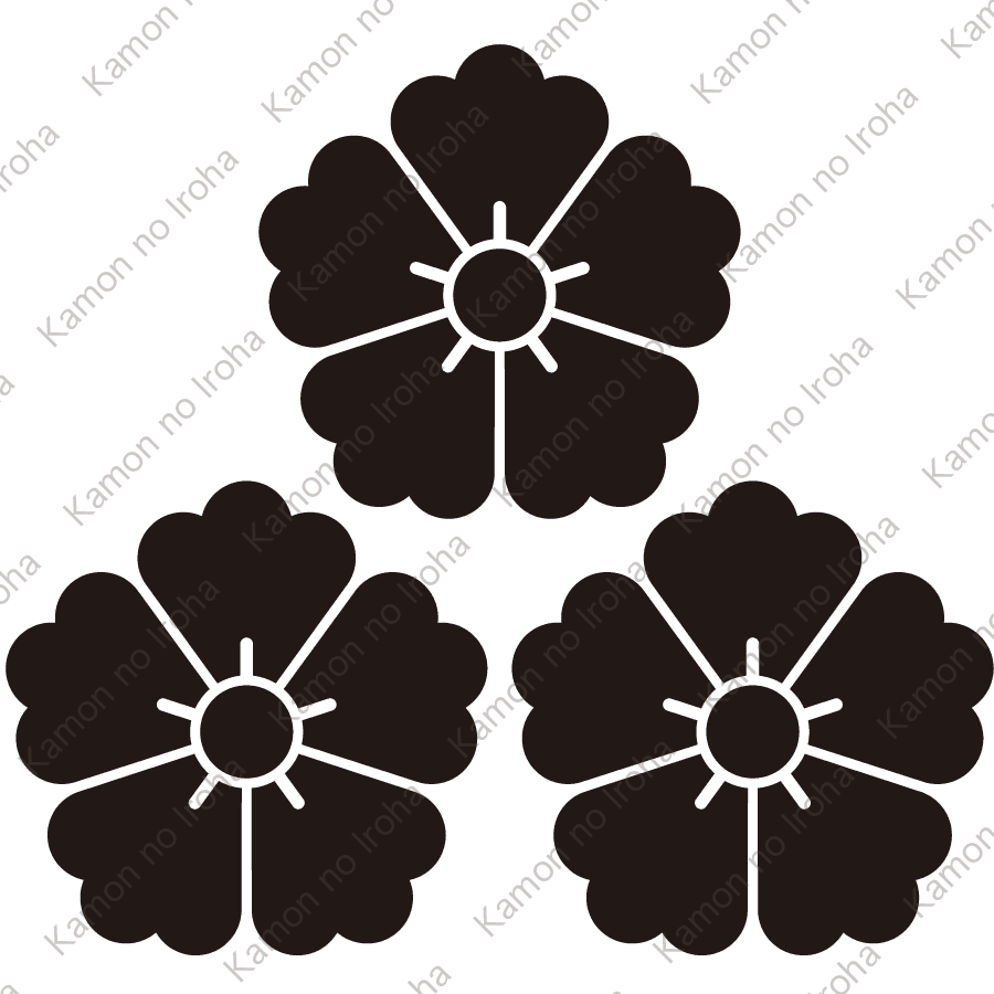 三つ盛り唐花紋