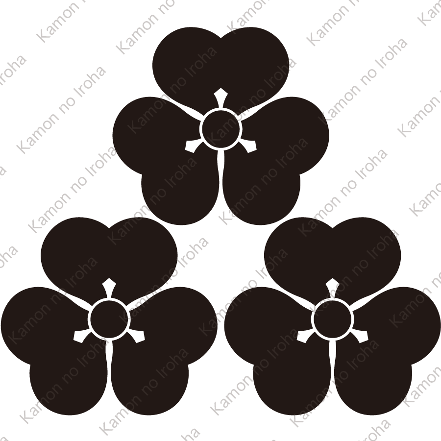 三つ盛り片喰紋