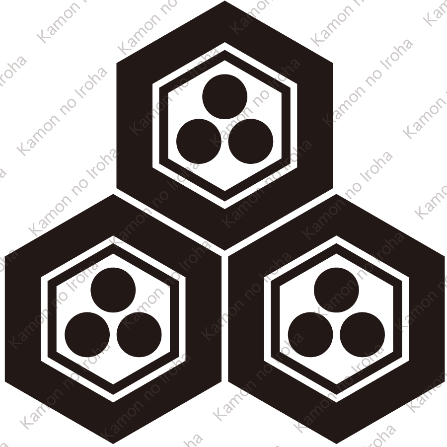 三つ盛り亀甲に三つ星紋