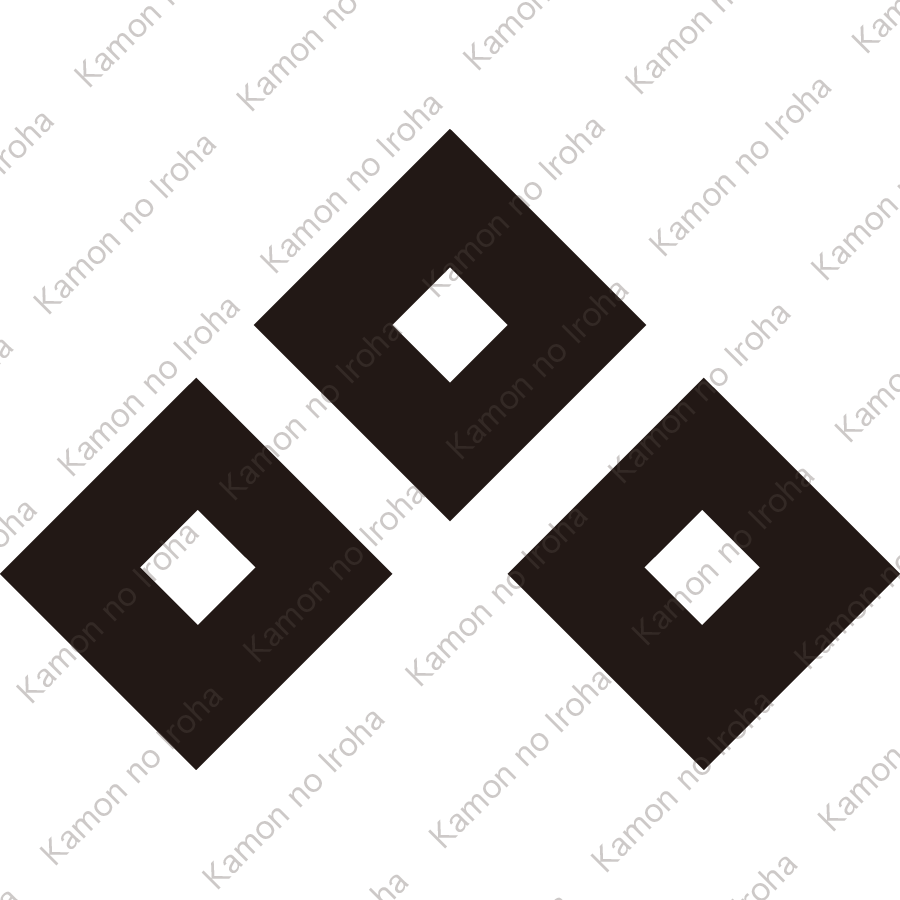 三つ盛り釘抜紋