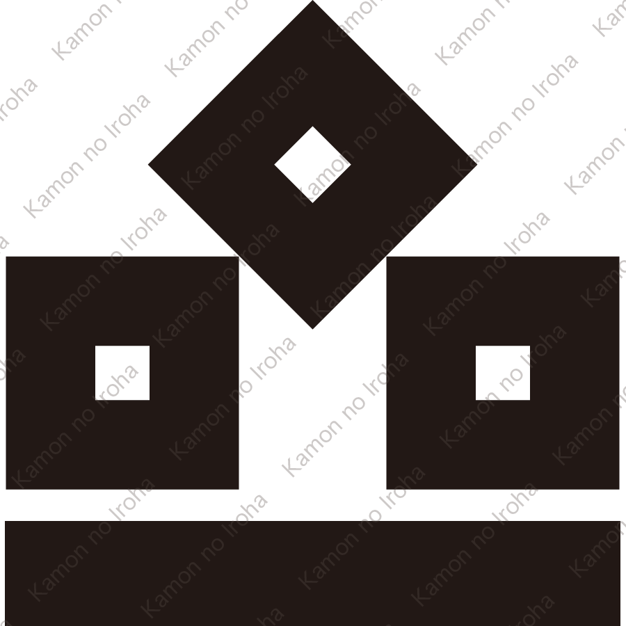 三つ盛り釘抜に梃紋