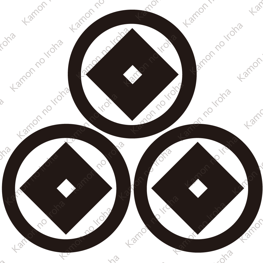 三つ盛り丸に釘抜紋