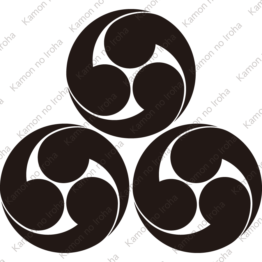 三つ盛り右三つ巴紋