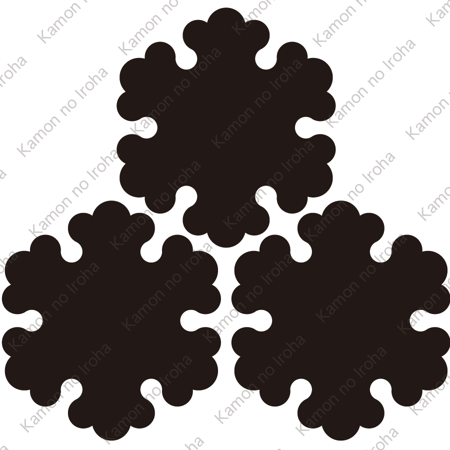 三つ盛り梨の花紋