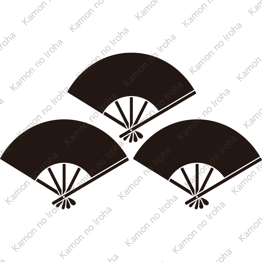 三つ盛り扇紋