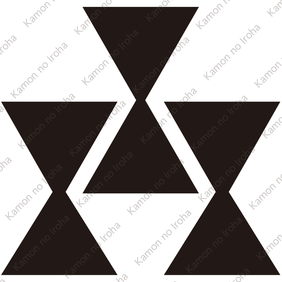 三つ盛り輪鼓紋