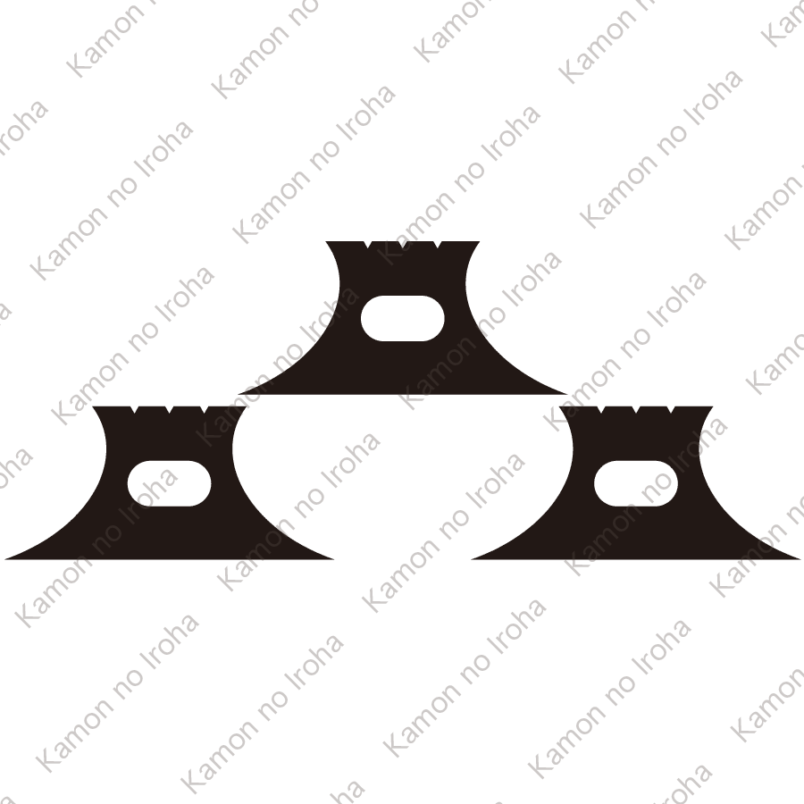 三つ盛り三味駒紋