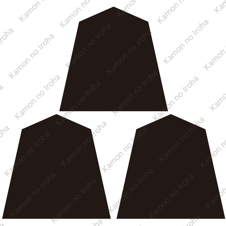 三つ盛り将棋駒紋