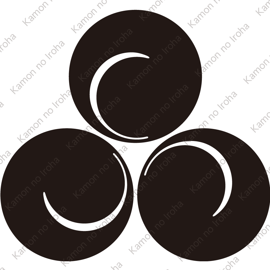 三つ寄せ一つ巴紋