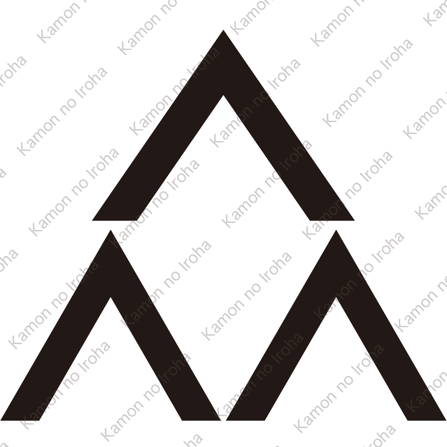 三つ盛り山形紋