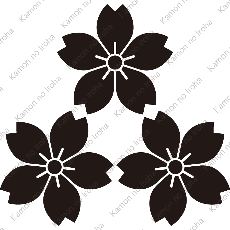 三つ盛り山桜紋