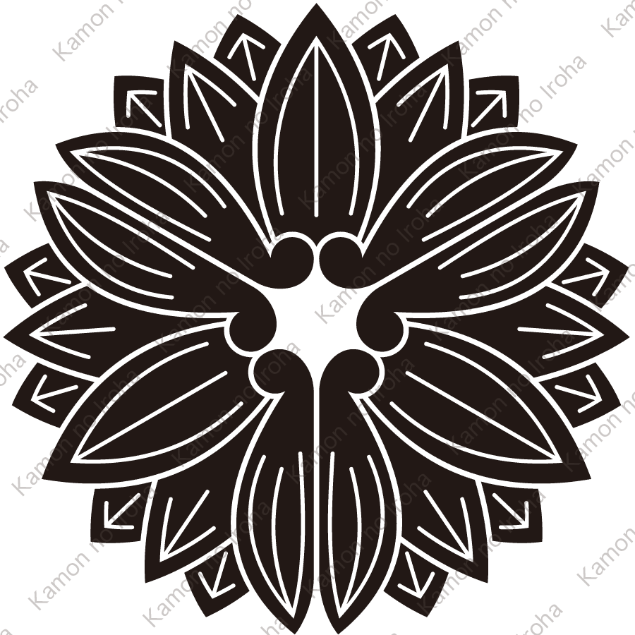 三つ茗荷崩し紋