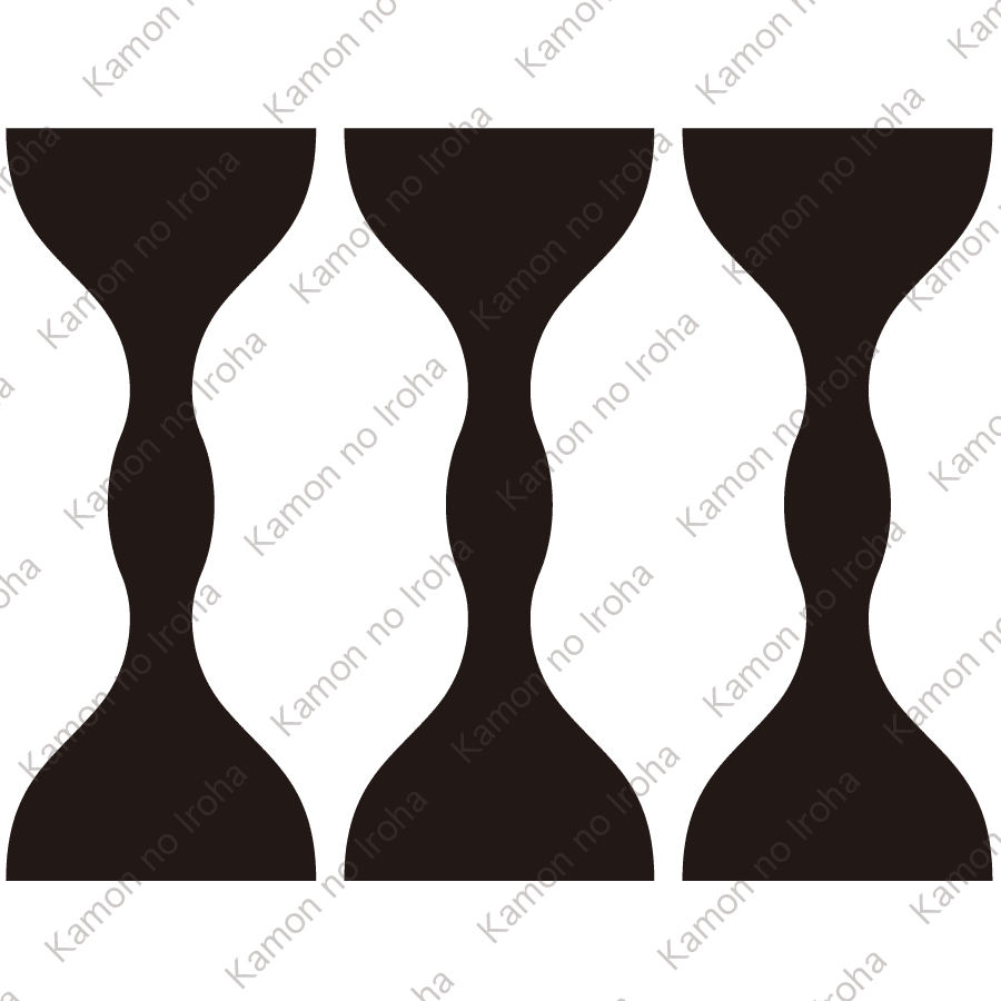 三つ並び鼓胴紋