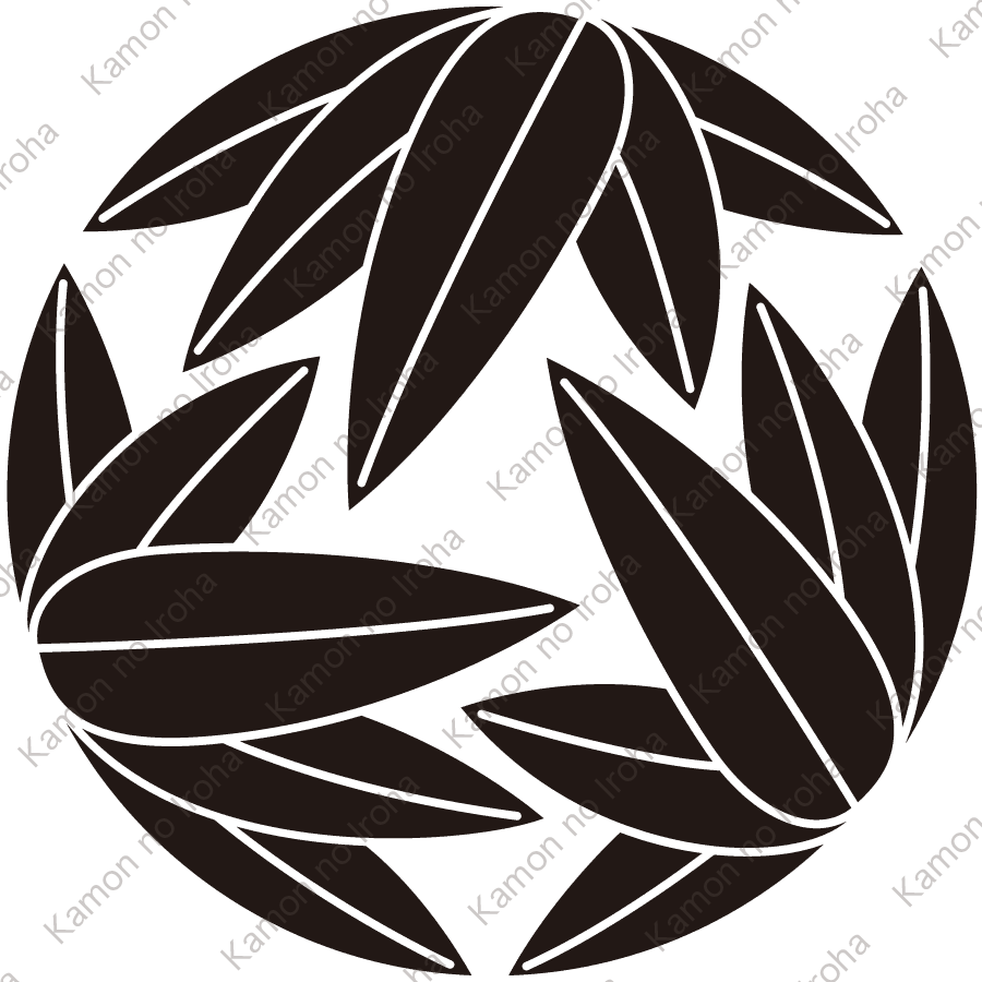 三つ追い十五枚笹紋