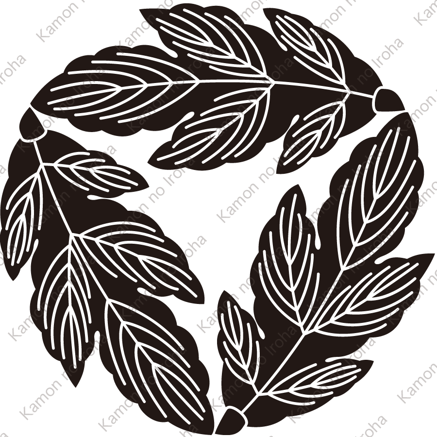 三つ追い菊の葉紋