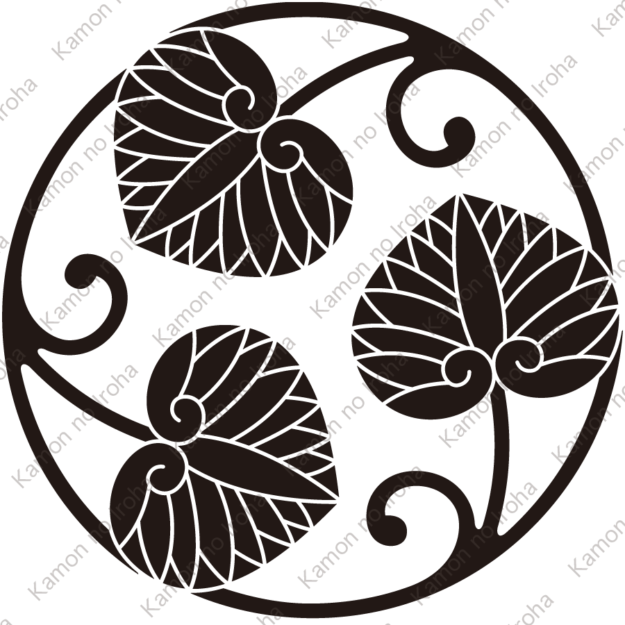 三つ追い蔓河骨の丸紋