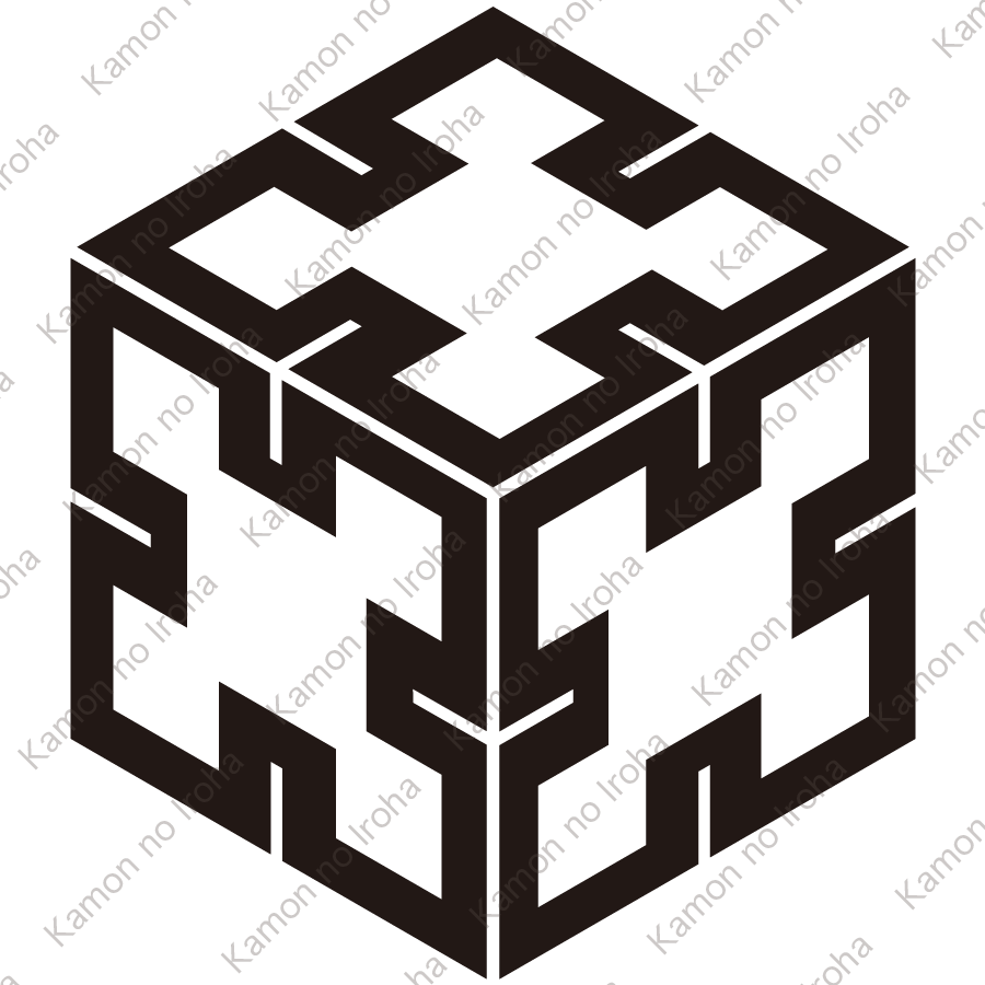 三つ折り入り菱紋