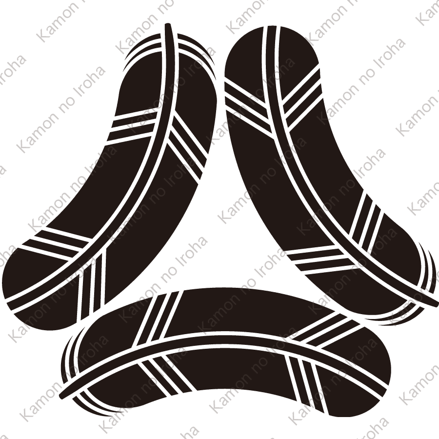 三つ反り鷹の羽紋