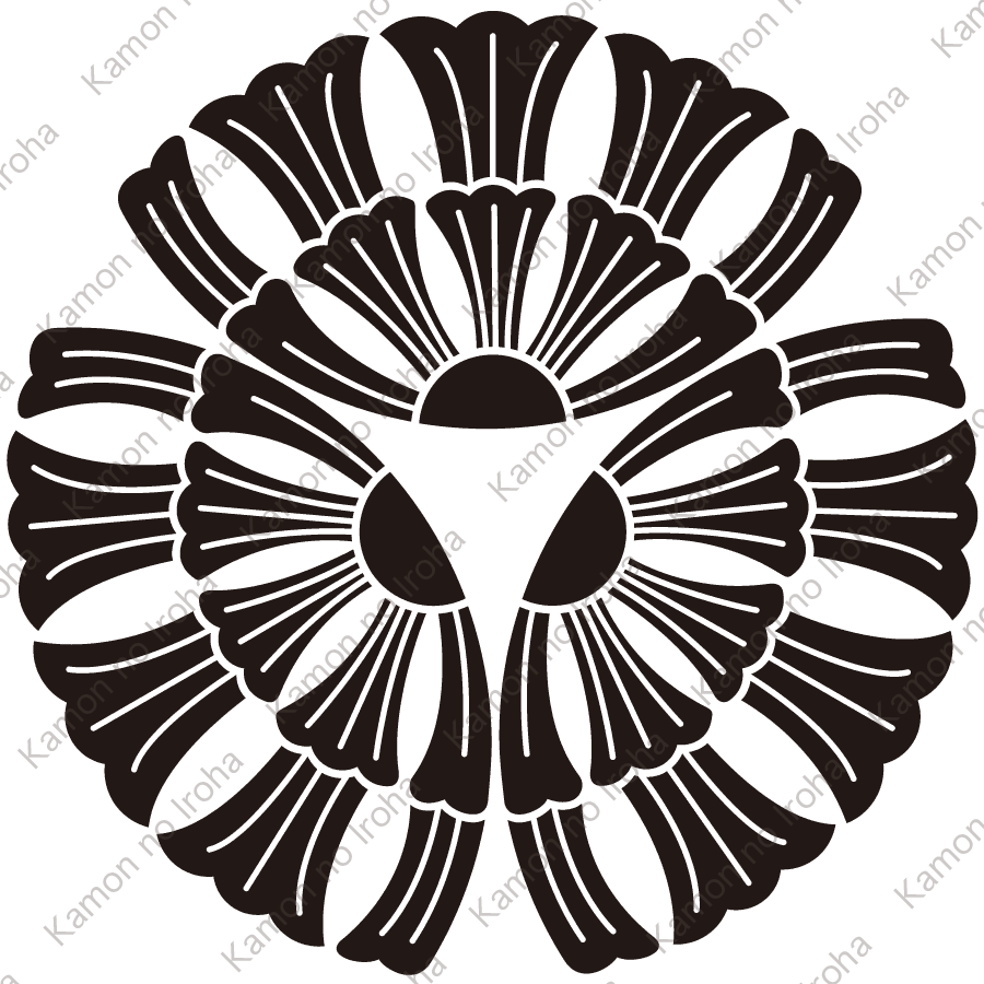 三つ外寄せ寓生紋