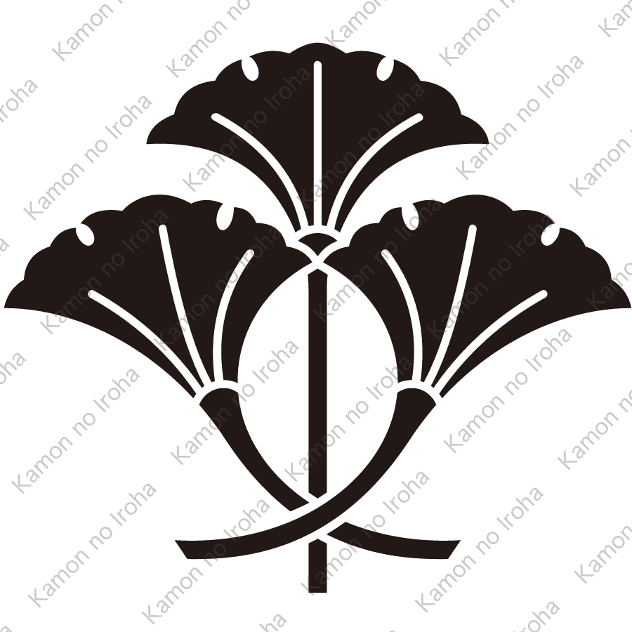 三つ立ち軸違い銀杏紋