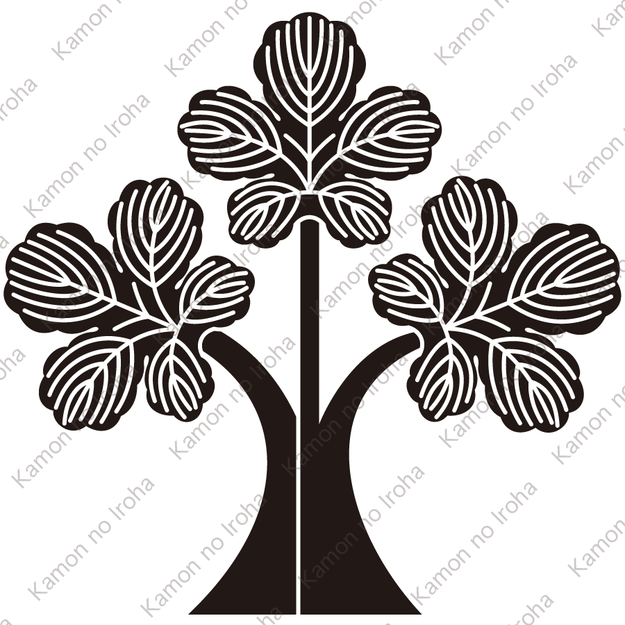 三つ立ち梶の葉紋