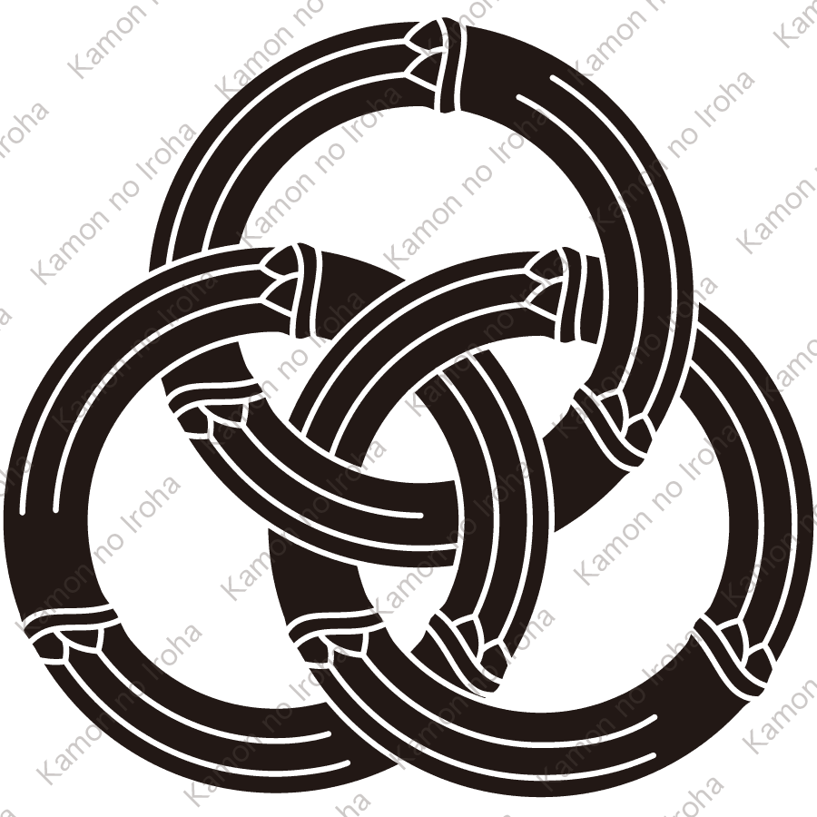 三つ竹輪違い紋